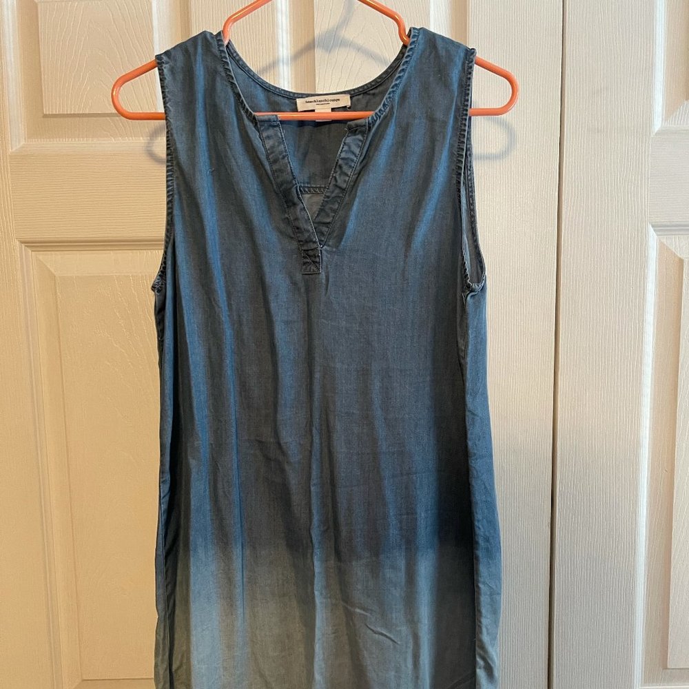 Soft dip-dyed denim dress